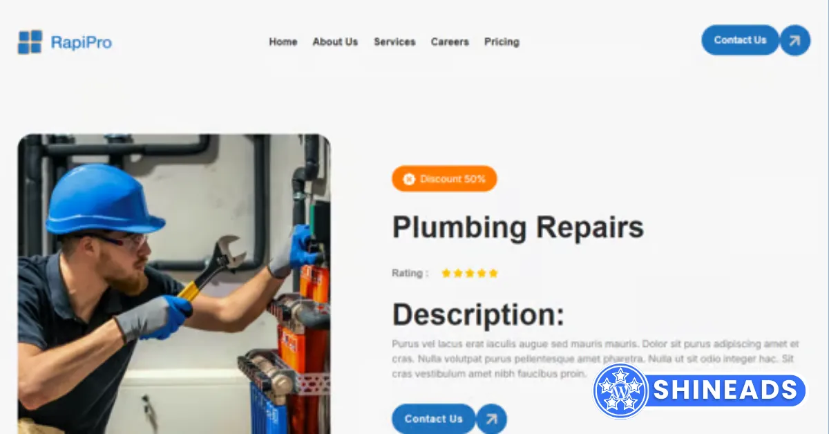 Rapipro – Handyman & Home Repair Service Website Elementor Template Kits Free Download v1.0.0