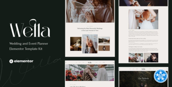 Wella – Wedding & Event Planner Elementor Template Kit Free Download