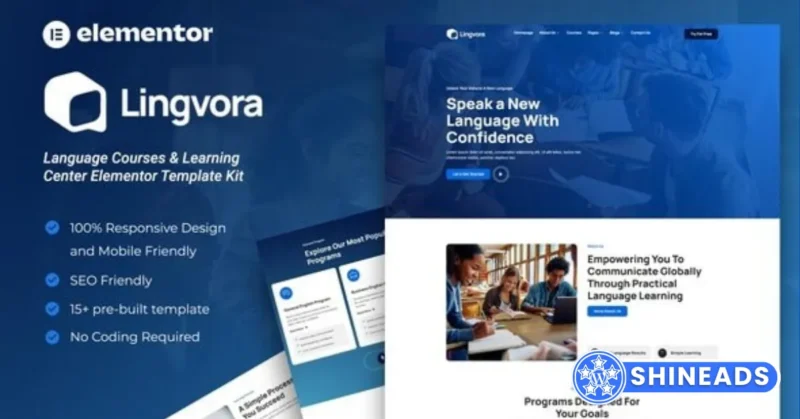 Lingvora – Language Courses & Learning Center Elementor Template Kit Free Download v1.0